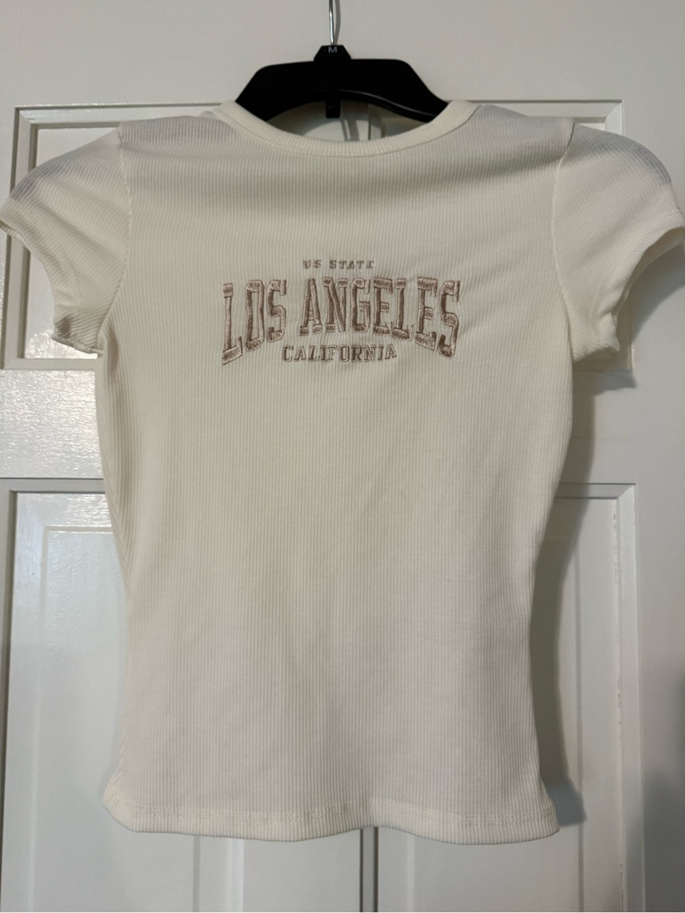 Los Angeles Graphic Ribbed Tee - Cream